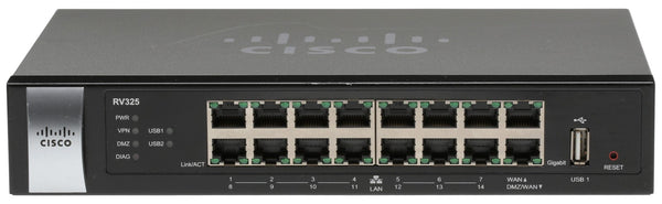 Cisco RV-325 RV325 14 Port Gigabit Wired OpenVPN VPN Firewall Router Rackmounted-www.prostudioconnection.com
