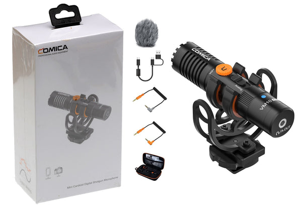 Comica CVM - VM10 Pro Audio Mini Smartphone Video Cardioid Shotgun Mic Kit - New-www.prostudioconnection.com