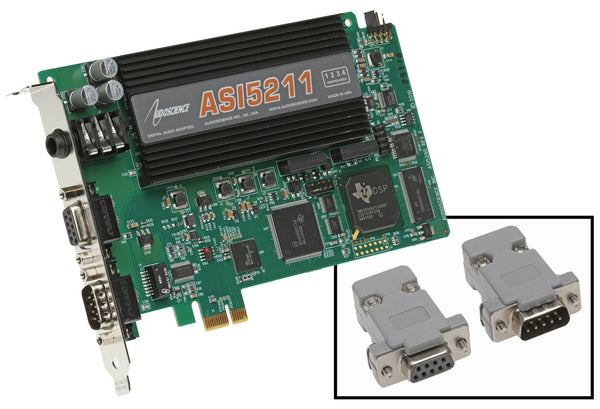 AudioScience ASI5211 Broadcast Mic Preamp Balanced Analog PCIe Card - BARE CARD [Used]-www.prostudioconnection.com
