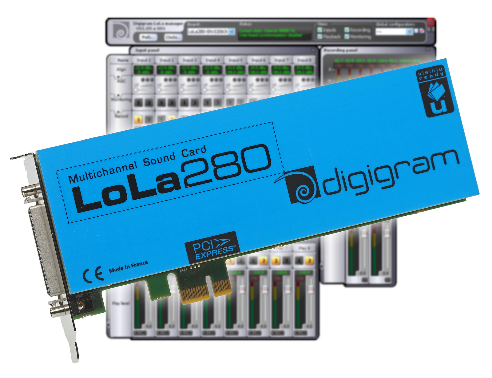 Digigram LoLa280 Logging Skimmer 8 Channel HD Audio Recording PCIe x1 LP Card-www.prostudioconnection.com