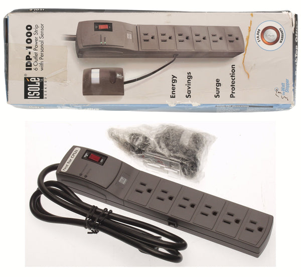 WattStopper IDP-1000 Isole Motion Sensing 6 Way Power Strip PIR Occupancy Sensor-www.prostudioconnection.com