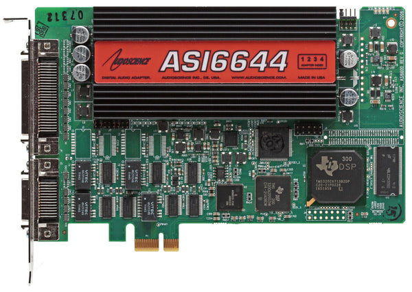AudioScience ASI6644 PCIe Multichannel Broadcast Sound Card Balanced Audio XLR-www.prostudioconnection.com