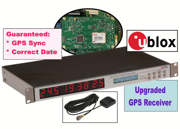 Arbiter Systems 1093C Opt 28 UPGRADED ublox GPS Time Clock Receiver LED Display [Refurbished]-www.prostudioconnection.com