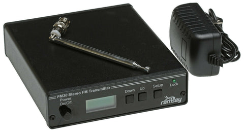 Ramsey FM30 Stereo Low Power FM Home Gym Audio HiFi Transmitter LCD LPFM Part 15 [Used]-www.prostudioconnection.com