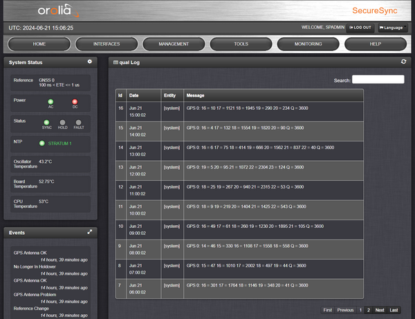 Spectracom SecureSync 213 OCXO GPS Galileo GLONASS NTP Network Time Server 10MHz-www.prostudioconnection.com