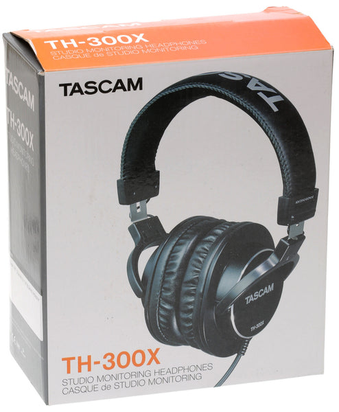 Tascam TH-300X Broadcast/DJ Studio Closed Back Headphones-www.prostudioconnection.com