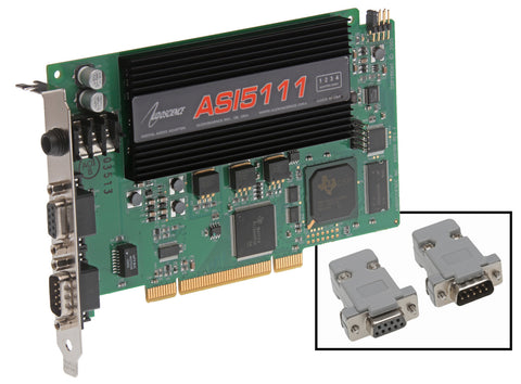 AudioScience ASI5111 F0 Broadcast Balanced Analog Sound Card w/ Mic Preamp & DB9 [Refurbished]-www.prostudioconnection.com