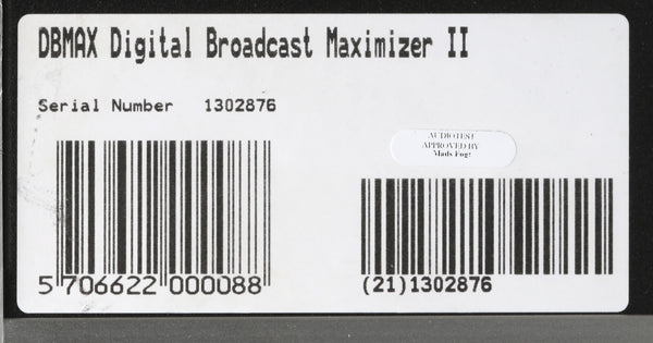 TC Electronic DBMax AES Digital Audio Broadcast Processor Multiband Maximizer-www.prostudioconnection.com
