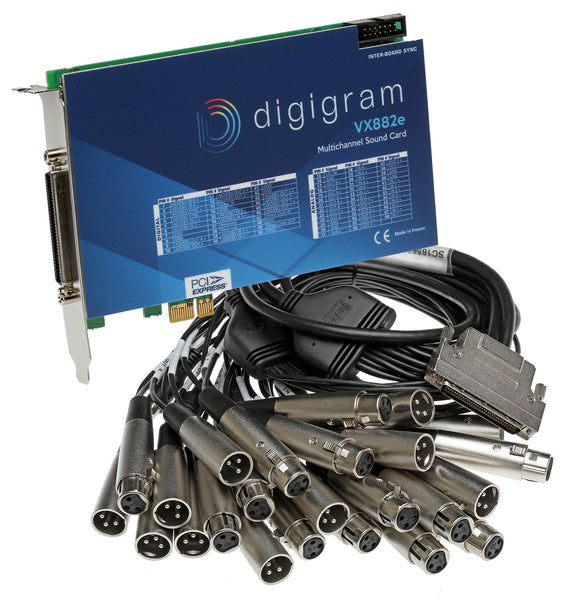 Digigram VX882e 8 Channel AES Digital/Analog 192kHz 24-Bit Broadcast Sound Card-www.prostudioconnection.com