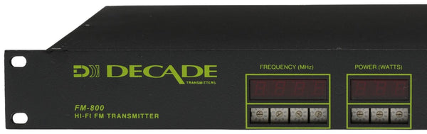 Decade FM-800 1.8W Broadcast Mono Transmitter Exciter LPFM Frequency Agile LP-www.prostudioconnection.com