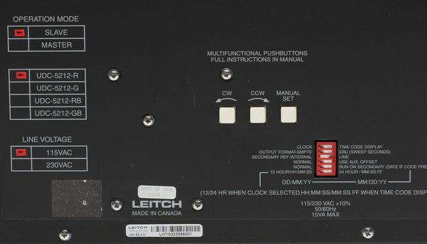 Leitch Harris UDC-5212 Red LED Digital Wall Clock SMTPE Timecode Display *READ* [Used]-www.prostudioconnection.com