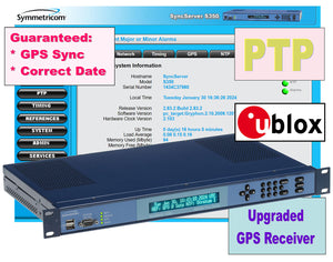 Symmetricom PTP SyncServer S350 UPGRADED ublox GPS NTP Network Time Server 10MHz-www.prostudioconnection.com
