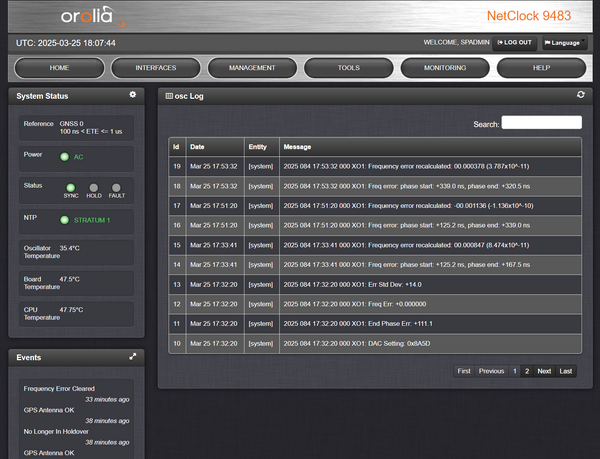 Spectracom 9483 NENA NetClock OCXO GPS GLONASS Galileo NTP Network Time Server-www.prostudioconnection.com