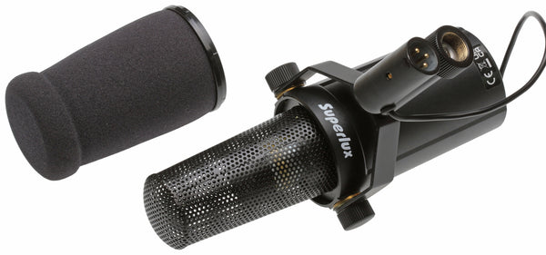 Superlux D421 Cardioid Dynamic Vocal Broadcast Microphone XLR - Shure SM7B Clone-www.prostudioconnection.com
