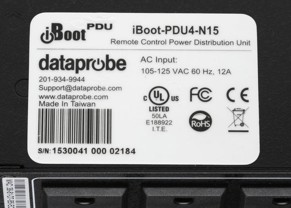 DataProbe iBoot PDU4-N15 15A Internet Remote Controlled Power Switch Reboot Bar-www.prostudioconnection.com
