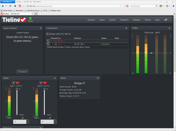 Tieline Bridge-IT TLB5100 Audio Over IP AAC Codec Internet AoIP SIP Endpoint-www.prostudioconnection.com