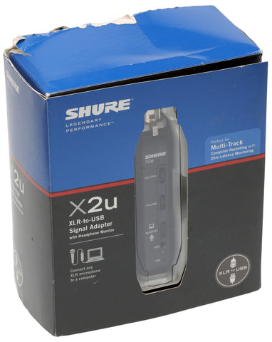 Shure X2U Microphone XLR Preamp to USB ADC Analog to Digital Converter w/ Case-www.prostudioconnection.com