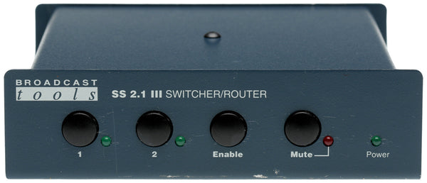 Broadcast Tools SS 2.1 III Stereo Balanced Audio Automation RS-232 Switcher-www.prostudioconnection.com