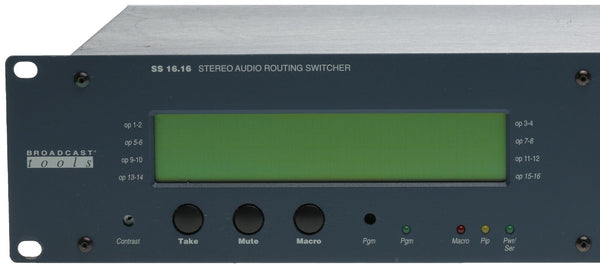 Broadcast Tools SS16.16 Balanced Analog Stereo Audio Automation Switcher Router-www.prostudioconnection.com