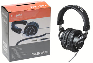 Tascam TH-300X Broadcast/DJ Studio Closed Back Headphones-www.prostudioconnection.com