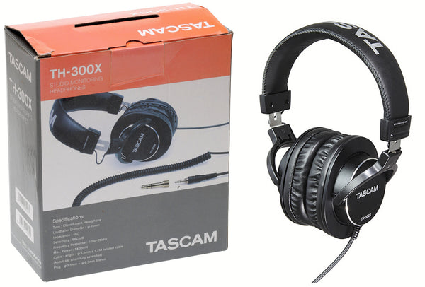 Tascam TH-300X Broadcast/DJ Studio Closed Back Headphones-www.prostudioconnection.com