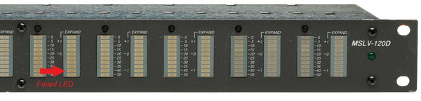 Wohler MSLV-120D 20 Channel AES Digital Audio VU Avg. & Peak LED Level Meter BNC [Used]-www.prostudioconnection.com