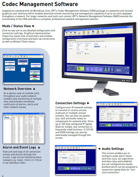 Worldcast Eclipse APT-X Broadcast AES Digital Audio STL Stereo Codec AoIP ISDN-www.prostudioconnection.com