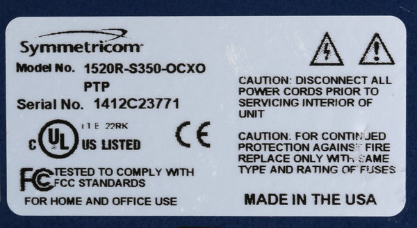 Symmetricom PTP SyncServer S350 UPGRADED GPS OCXO 10MHz NTP Network Time Server-www.prostudioconnection.com