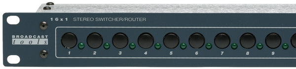 Broadcast Tools 16x1 Stereo Audio Matrix Switcher/Router Automation GPI RS-232-www.prostudioconnection.com