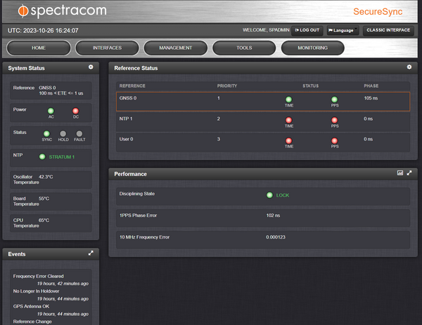 Spectracom SecureSync 213 BroadShield OCXO GPS GLONASS NTP Network Time Server-www.prostudioconnection.com