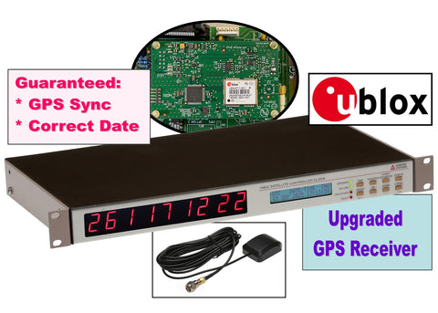 Arbiter Systems 1084C UPGRADED ublox GPS LED Clock Time Display IRIG-B Timecode [Refurbished]-www.prostudioconnection.com