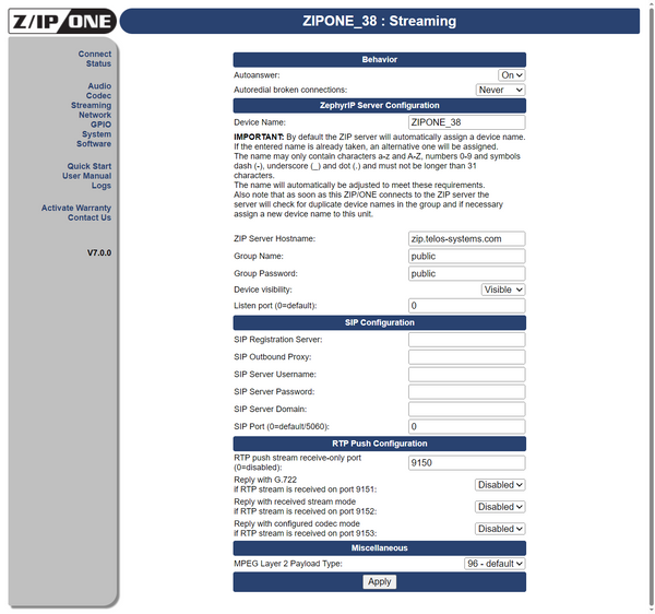 Telos Z/IP ONE w/ AES Remote Audio Over IP Codec Internet Transmission Endpoint-www.prostudioconnection.com