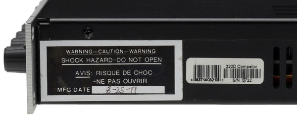 Aphex 320D Compellor AES/EBU Digital Audio Compressor AGC Automatic Leveler 320-www.prostudioconnection.com