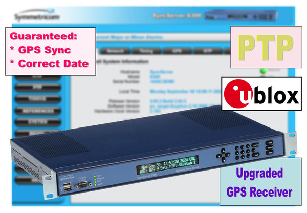 Symmetricom SyncServer PTP S300 UPGRADED GPS IEEE-1588 NTP Network Time Server-www.prostudioconnection.com