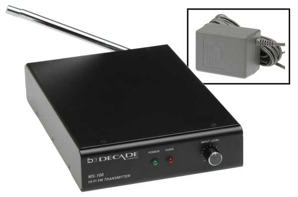 Decade MS-100S FM HiFi Stereo Low Power Transmitter PLL Frequency Agile LPFM-www.prostudioconnection.com