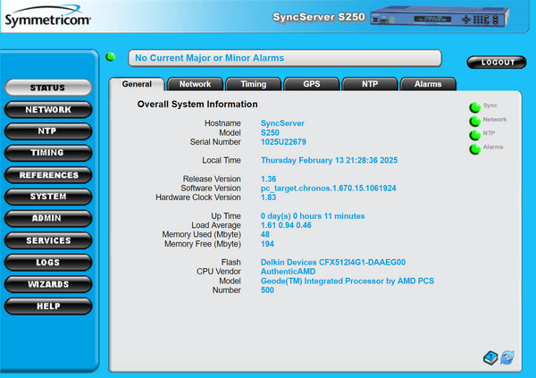 NEW Symmetricom SyncServer 1520R-S250 UPGRADED ublox GPS NTP Network Time Server-www.prostudioconnection.com