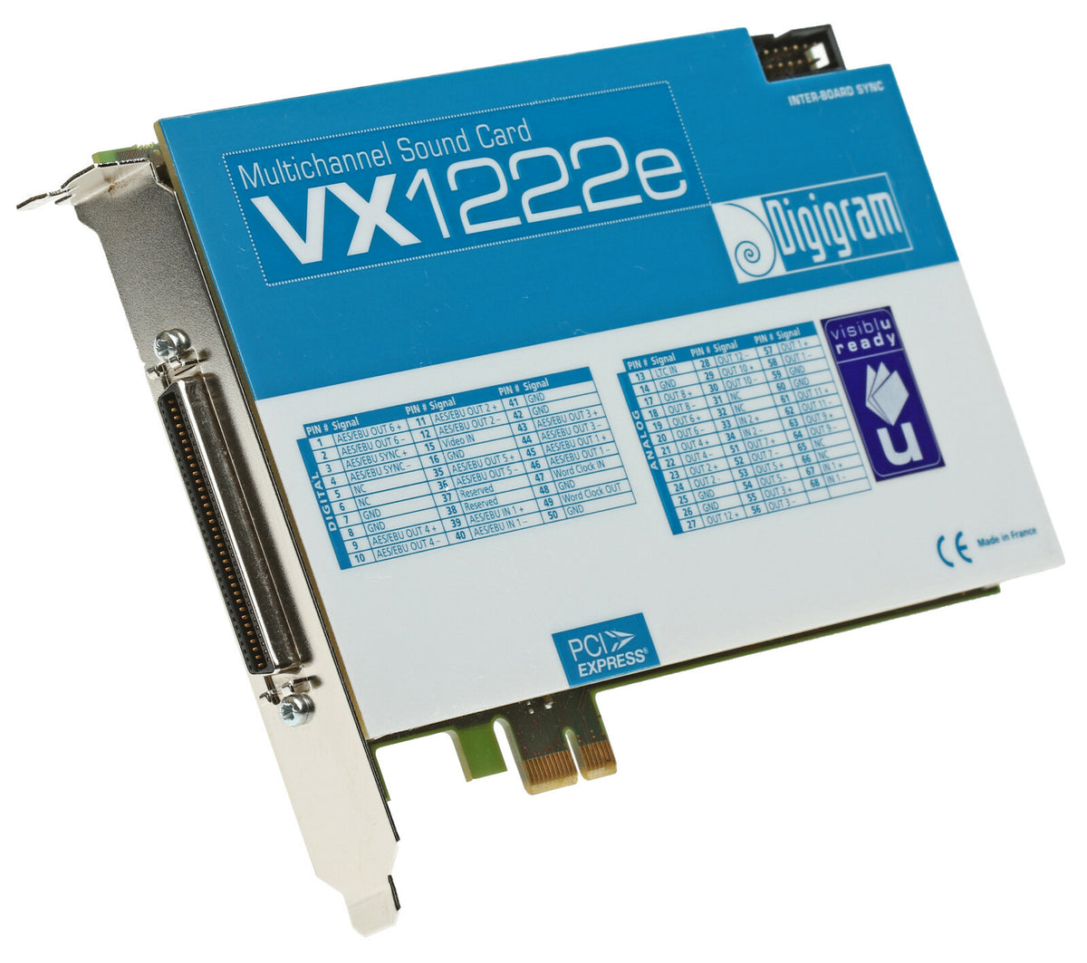NEW Digigram VX1222e 12 Channel AES Digital/Analog 192kHz Broadcast So ...