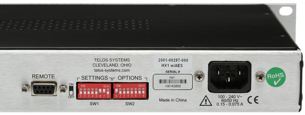 Telos HX1 AES Digital Hybrid Broadcast Phone Line Audio Interface - NEW OPEN BOX-www.prostudioconnection.com