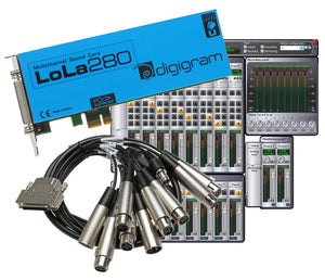 Digigram LoLa 280 Logging Skimmer 8 Channel HD Audio Recording PCIe x1 LP Card-www.prostudioconnection.com