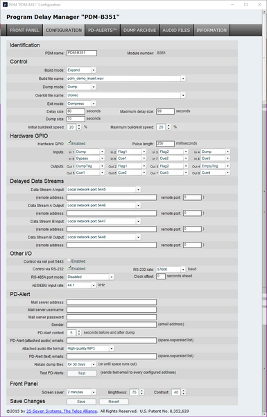 25 Seven AES Digital Audio Broadcast Profanity Program Delay Manager DUMP Button-www.prostudioconnection.com