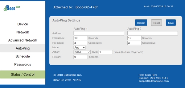 DataProbe iBoot G2 Internet Remote Web HTTP Power Management Switch Rebooter-www.prostudioconnection.com