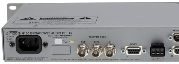 Symetrix Airtools 6100 AES Digital Audio Broadcast 20 Sec Profanity Delay DUMP-www.prostudioconnection.com