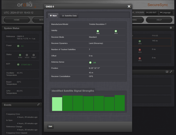 Spectracom SecureSync 013 OCXO NTP Network Time Server GPS 10MHz Oscillator [Used]-www.prostudioconnection.com
