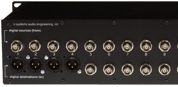 Z-Sys Z-16.16 Digital Detangler XLR BNC TOSlink SPDIF 4:8:4 Audio Router Switch-www.prostudioconnection.com