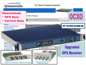 Symmetricom XLi OCXO UPGRADED GPS 10MHz LPN Oscillator NTP Time Server LOADED!!-www.prostudioconnection.com