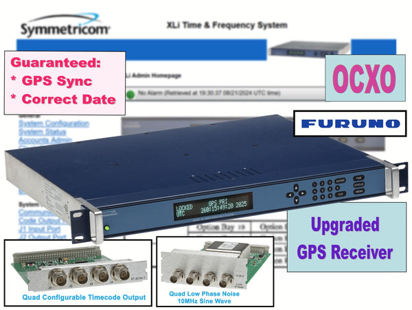Symmetricom XLi OCXO UPGRADED GPS 10MHz LPN Oscillator NTP Time Server LOADED!!-www.prostudioconnection.com