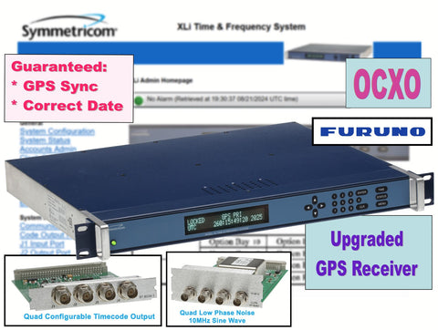 Symmetricom XLi OCXO UPGRADED GPS 10MHz LPN Oscillator NTP Time Server LOADED!!-www.prostudioconnection.com