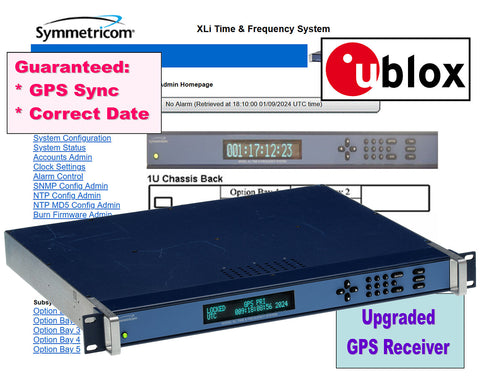 Symmetricom XLi UPGRADED GPS 10MHz TCXO Oscillator NTP Server w/ PPO TIET Freq [Used]-www.prostudioconnection.com
