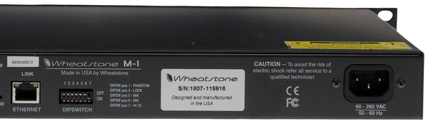 Wheatstone Vorsis M-1 AES Digital 96KHz Voice Processor Preamp Compressor M1-www.prostudioconnection.com