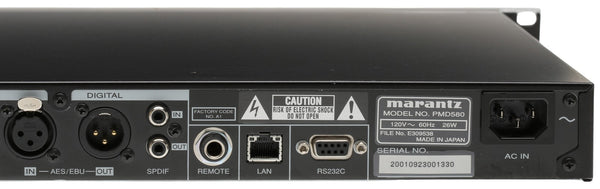 Marantz PMD580 Balanced XLR AES Digital Networked Solid State Recorder Rackmount-www.prostudioconnection.com